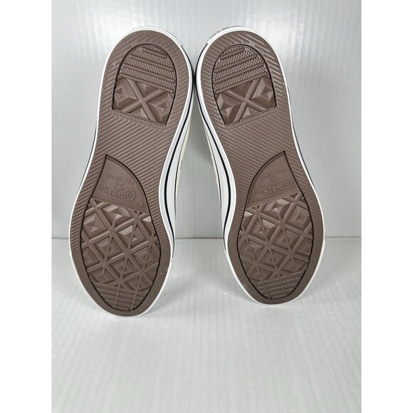 Size 8 Mens Converse Chuck Taylor All Star Leather HIGH TOP OFF White A05593C - Picture 8 of 9